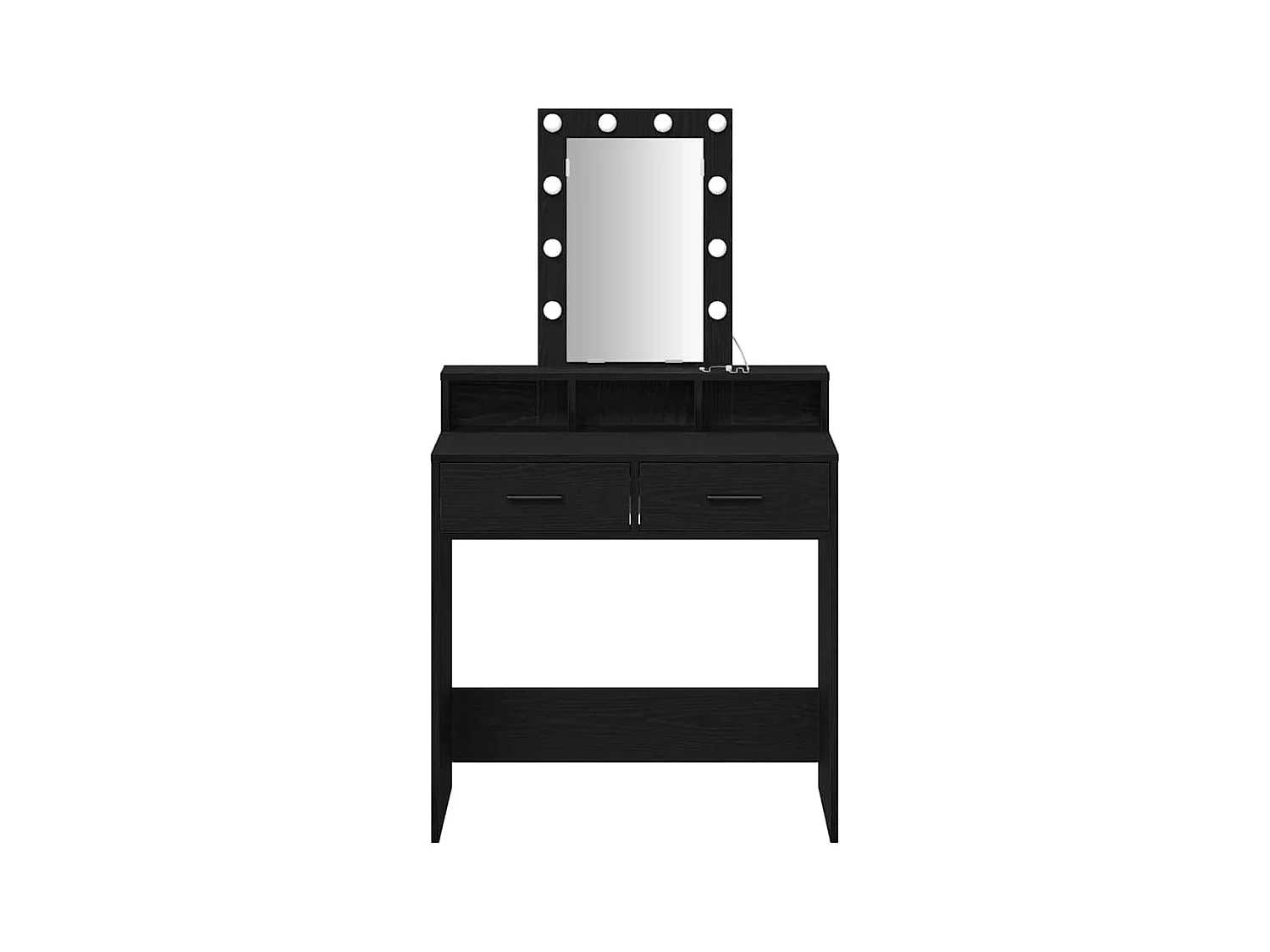 Table de Toilette Noir 79 x 41 x 140 cm Bois d'ingénierie