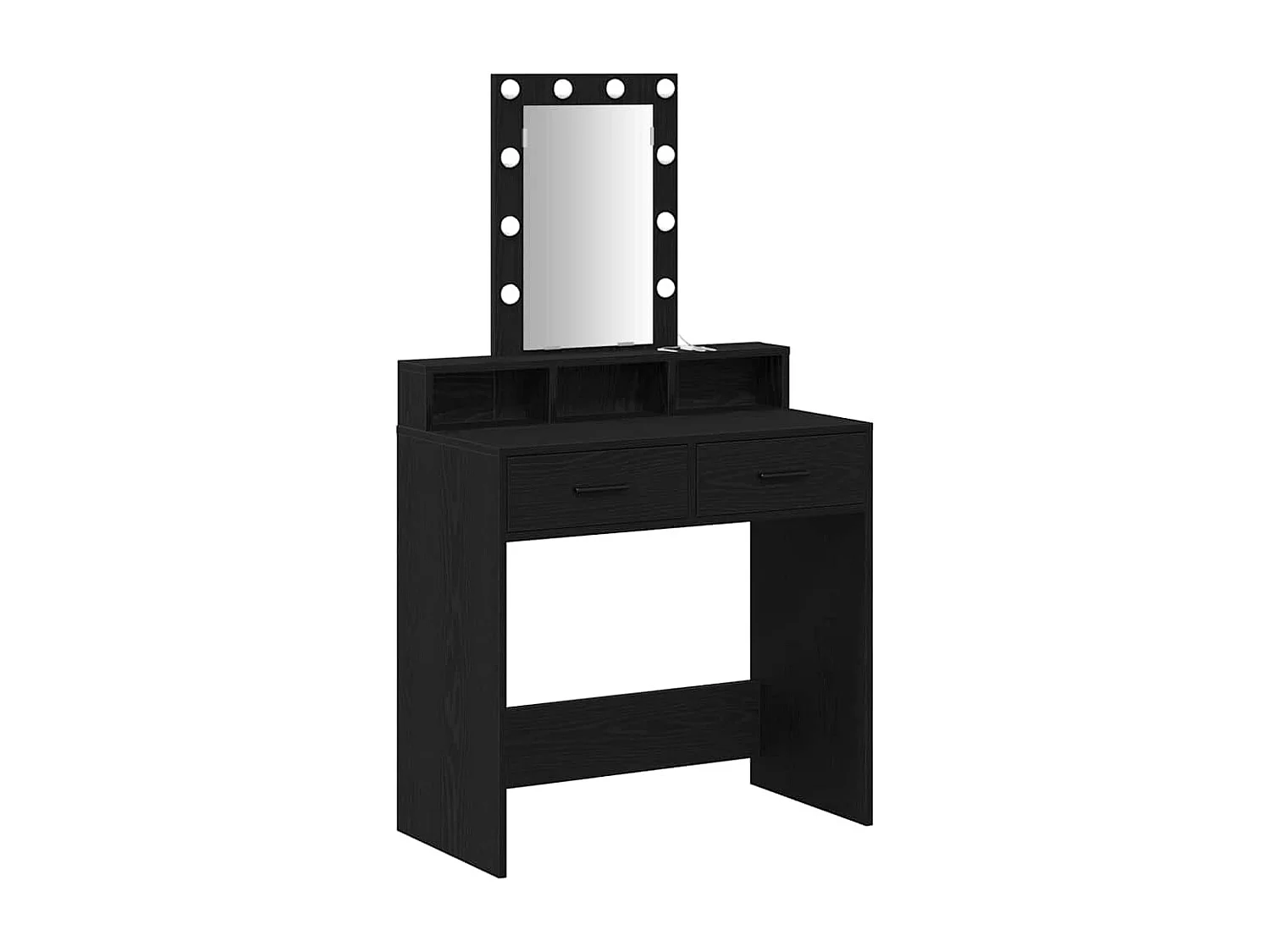 Table de Toilette Noir 79 x 41 x 140 cm Bois d'ingénierie