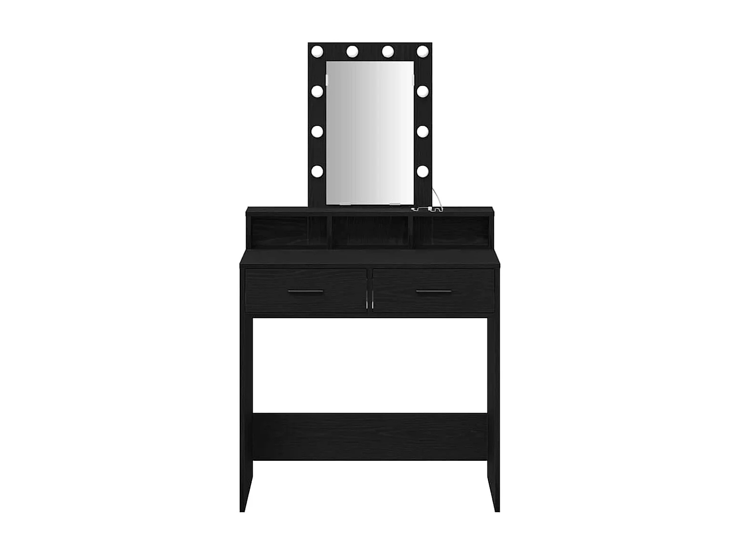 Table de Toilette Noir 79 x 41 x 140 cm Bois d'ingénierie