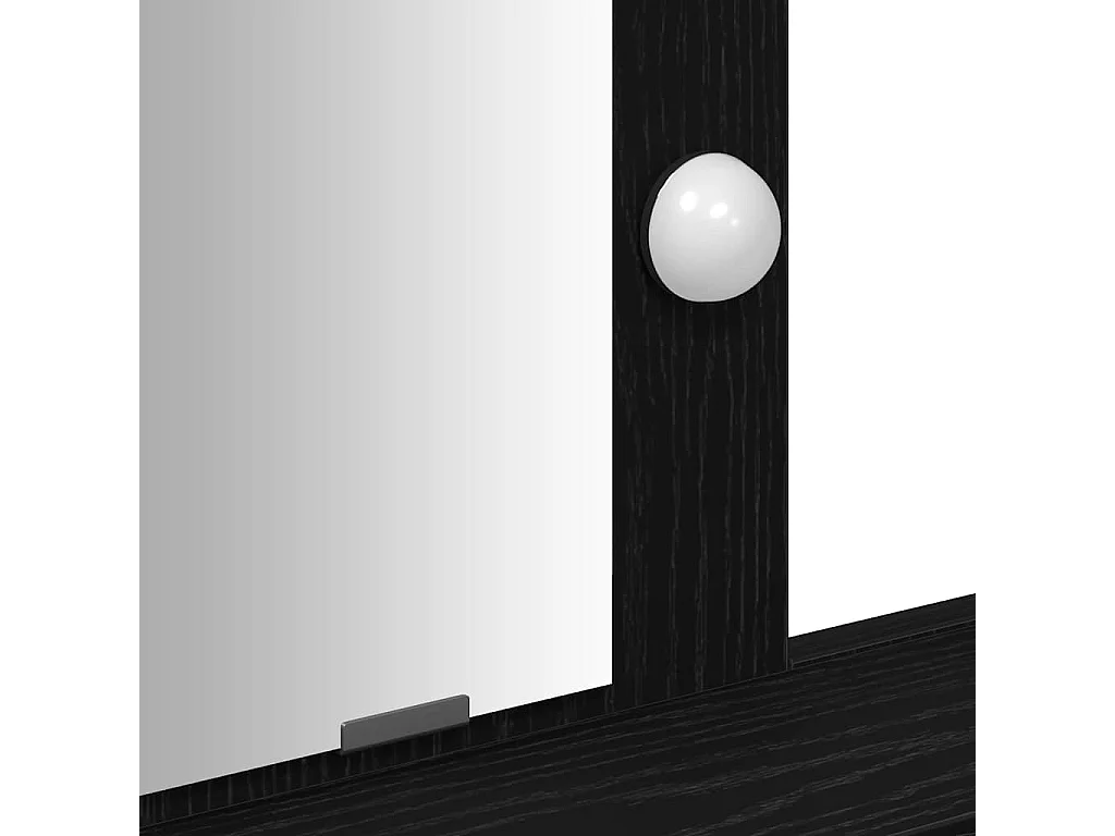 Table de Toilette Noir 79 x 41 x 140 cm Bois d'ingénierie
