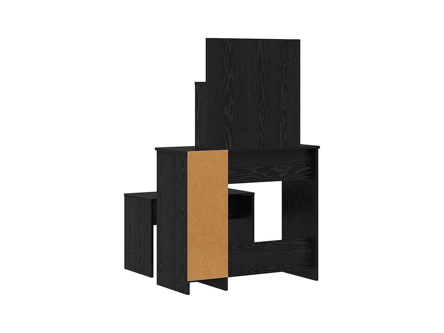 Ensemble de Coiffeuse avec tiroir Chêne noir 86.5 x 35 x 136 cm