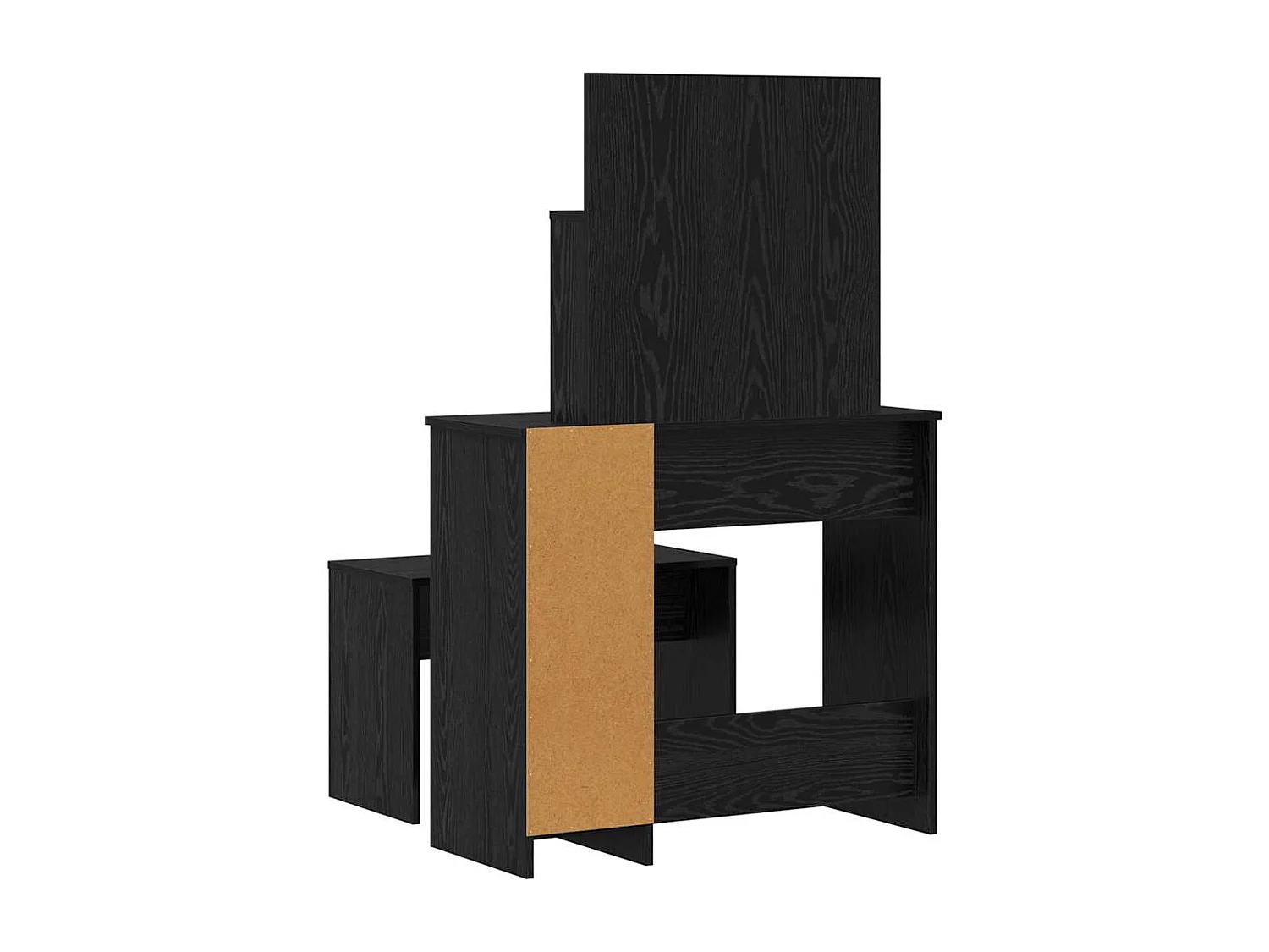 Ensemble de Coiffeuse avec tiroir Chêne noir 86.5 x 35 x 136 cm