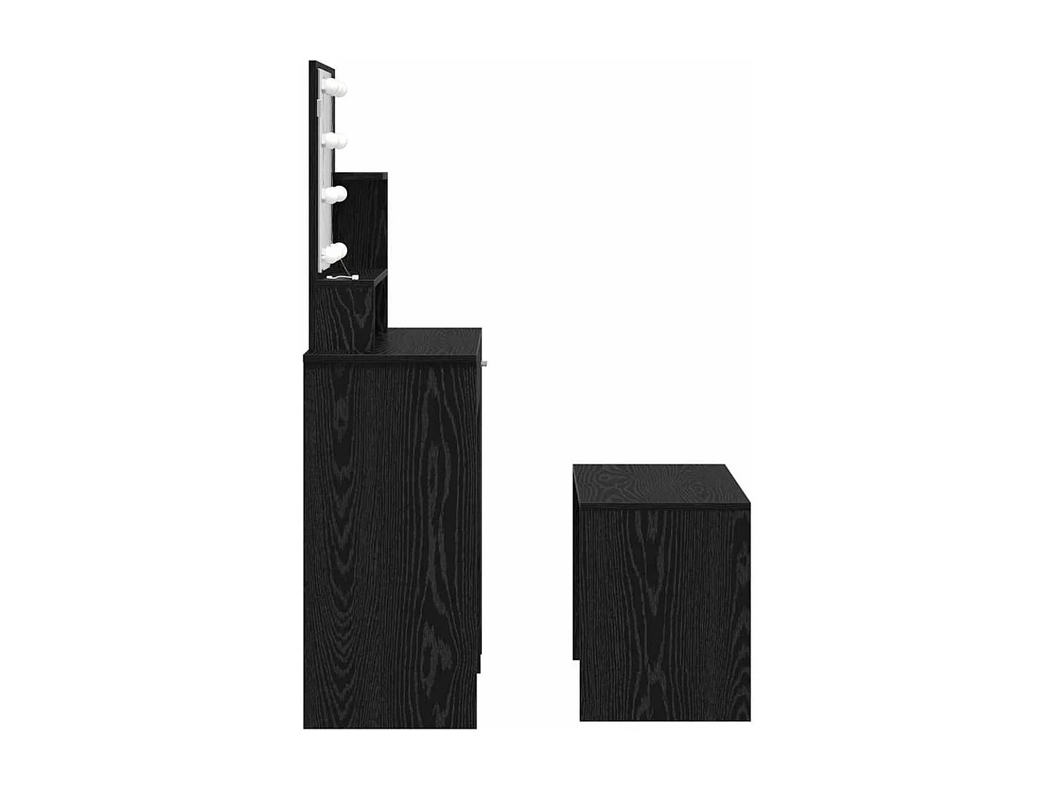 Ensemble de Coiffeuse avec tiroir Chêne noir 86.5 x 35 x 136 cm