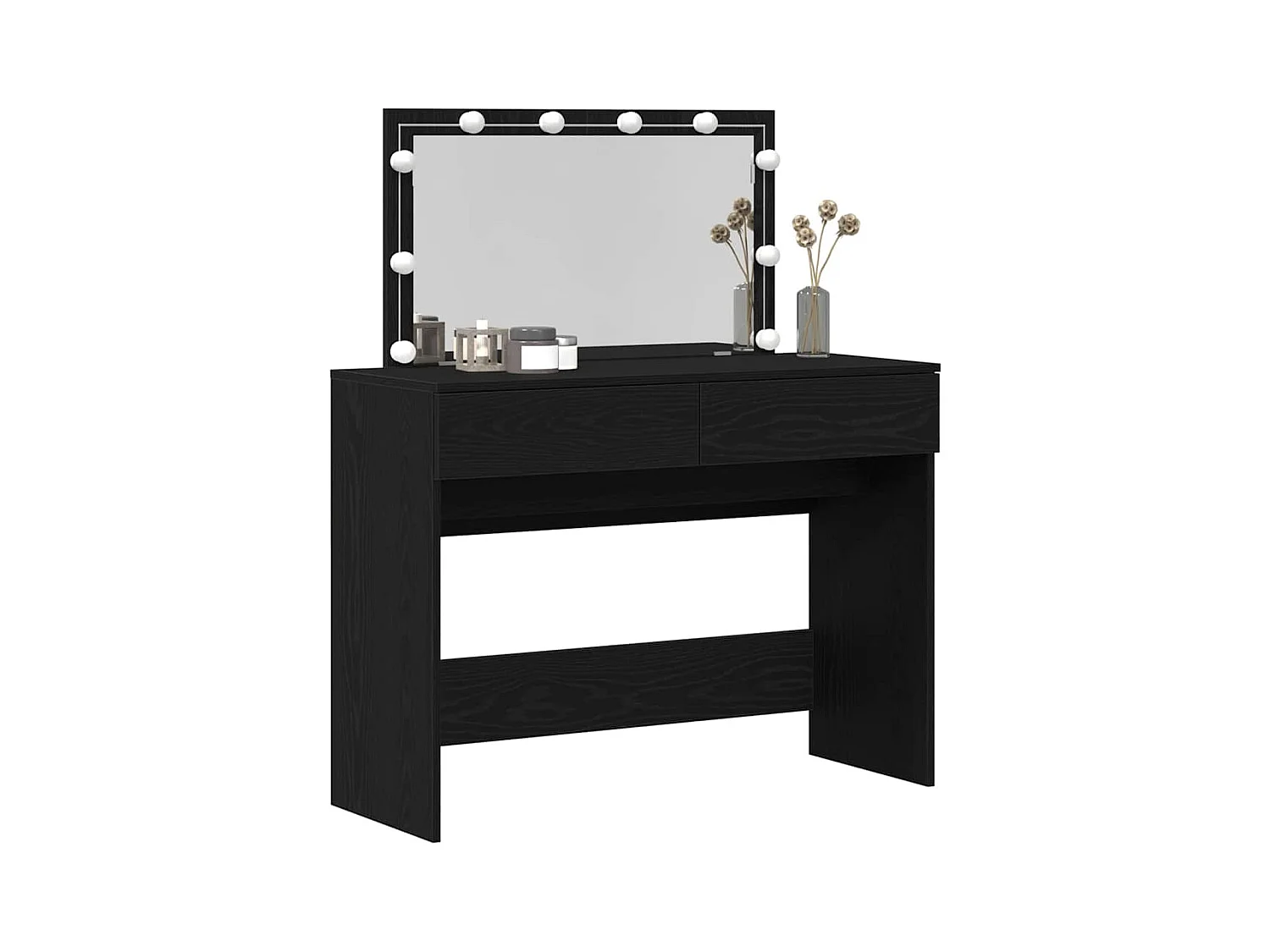 Coiffeuse Chêne noir 100 x 40 x 120 cm Bois d'ingénierie