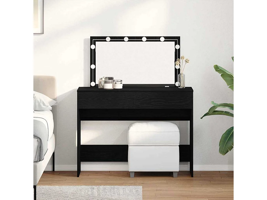 Coiffeuse Chêne noir 100 x 40 x 120 cm Bois d'ingénierie