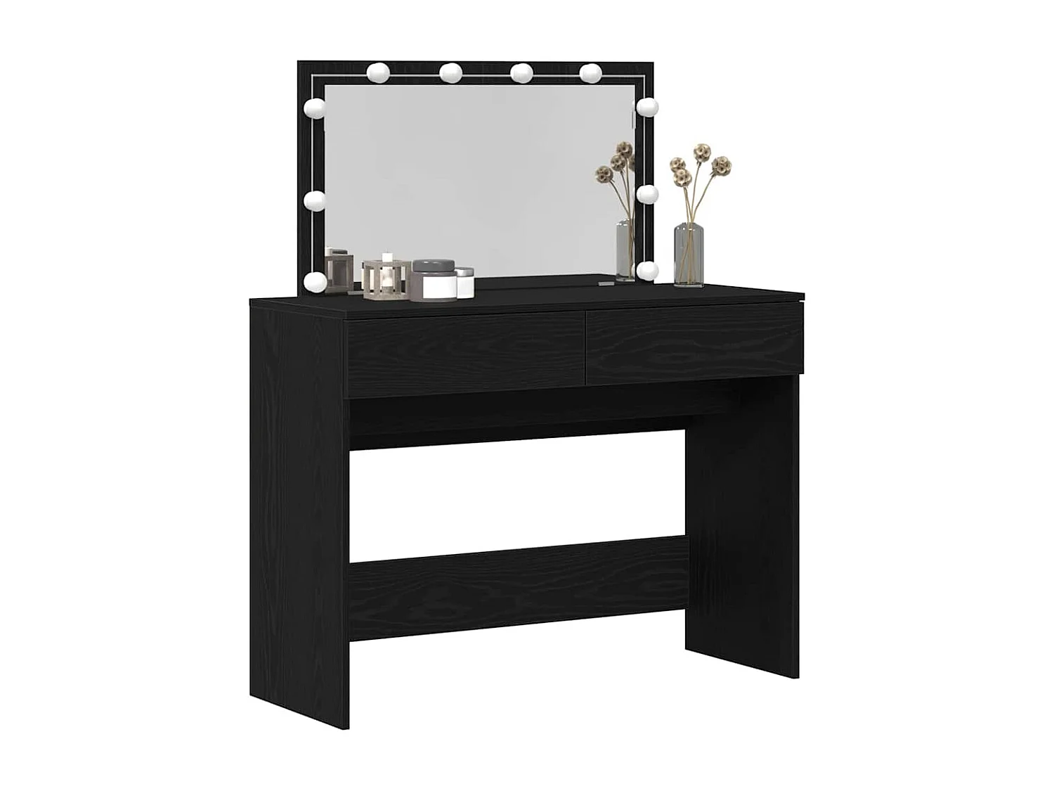 Coiffeuse Chêne noir 100 x 40 x 120 cm Bois d'ingénierie