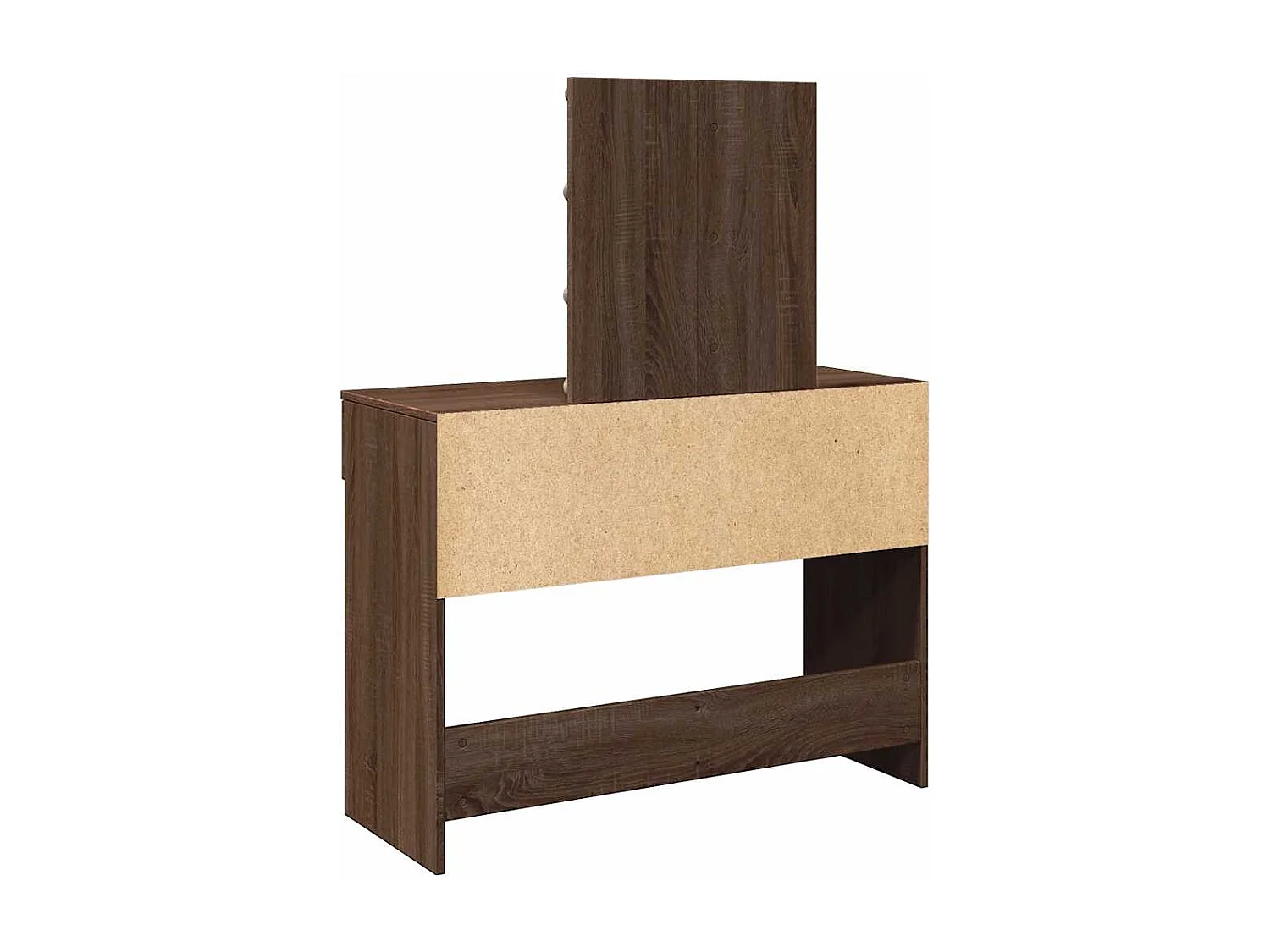 Kaptafel met LED bruin eiken 100x40x130 cm