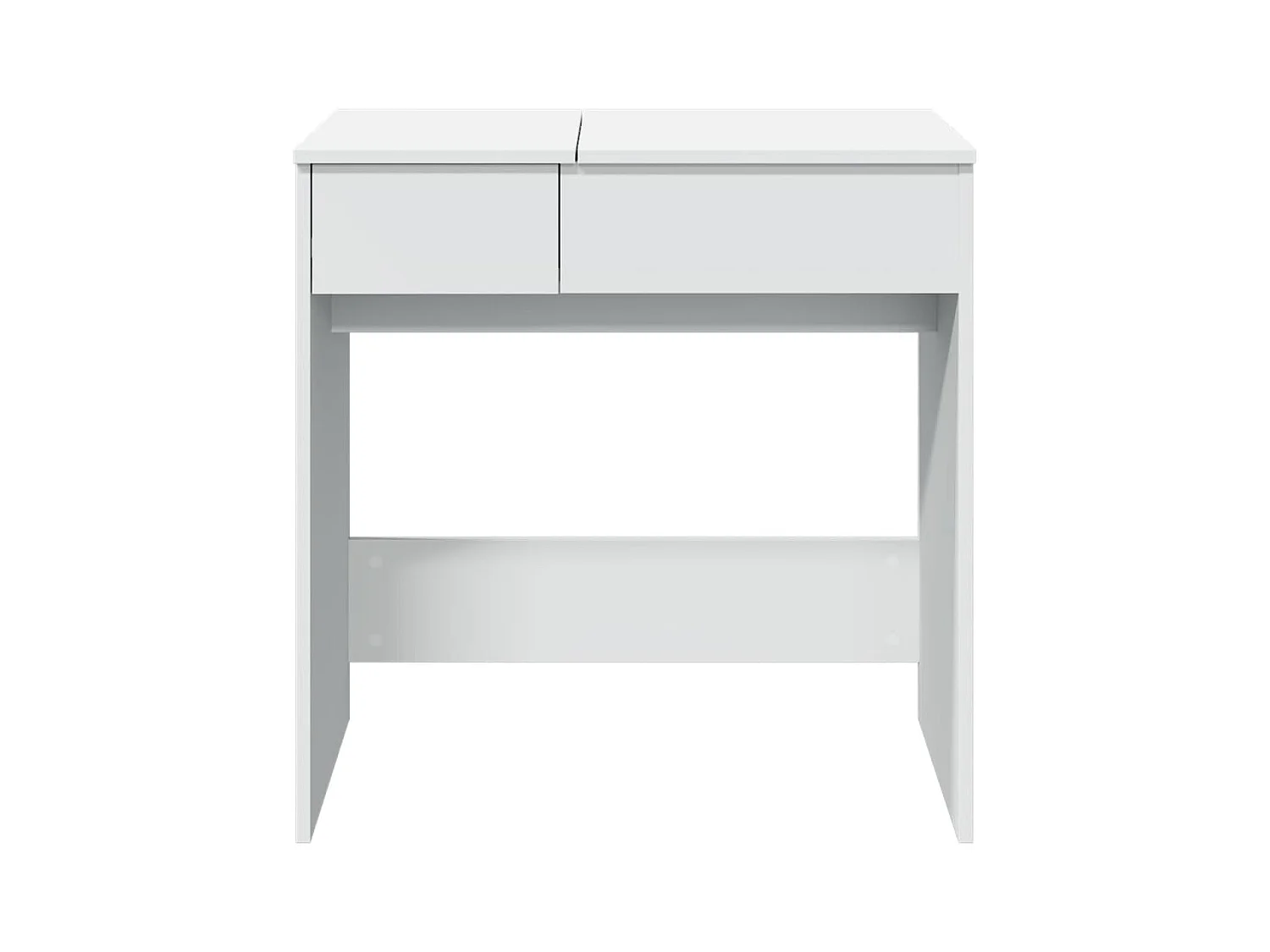 Toletta con specchio bianco 73x46,5x120 cm