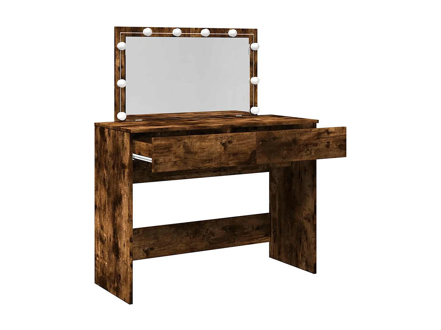 Kaptafel met LED gerookt eiken 100x40x120 cm