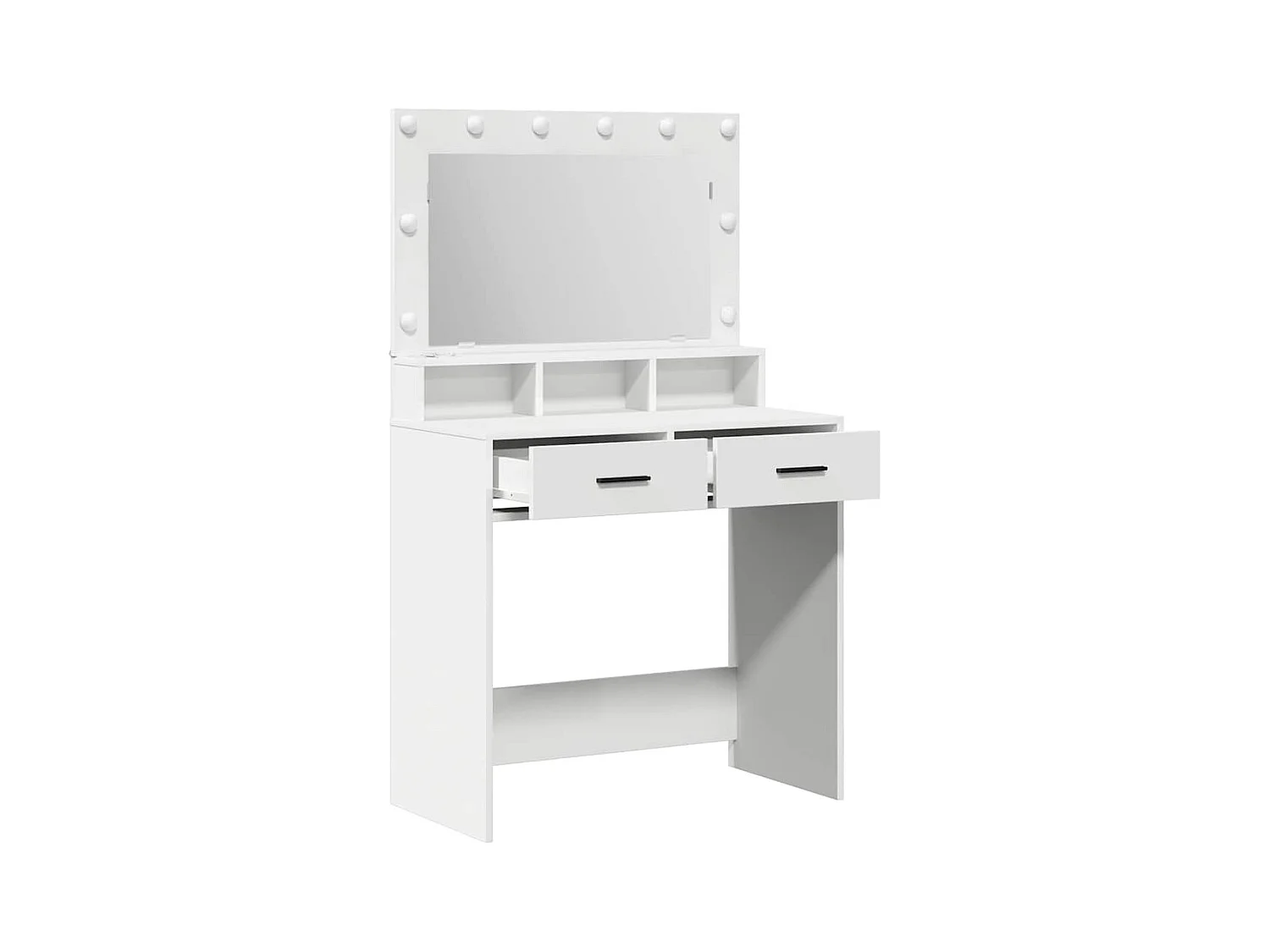 Coiffeuse avec tiroir Blanc 79 x 41 x 135 cm Bois d'ingénierie