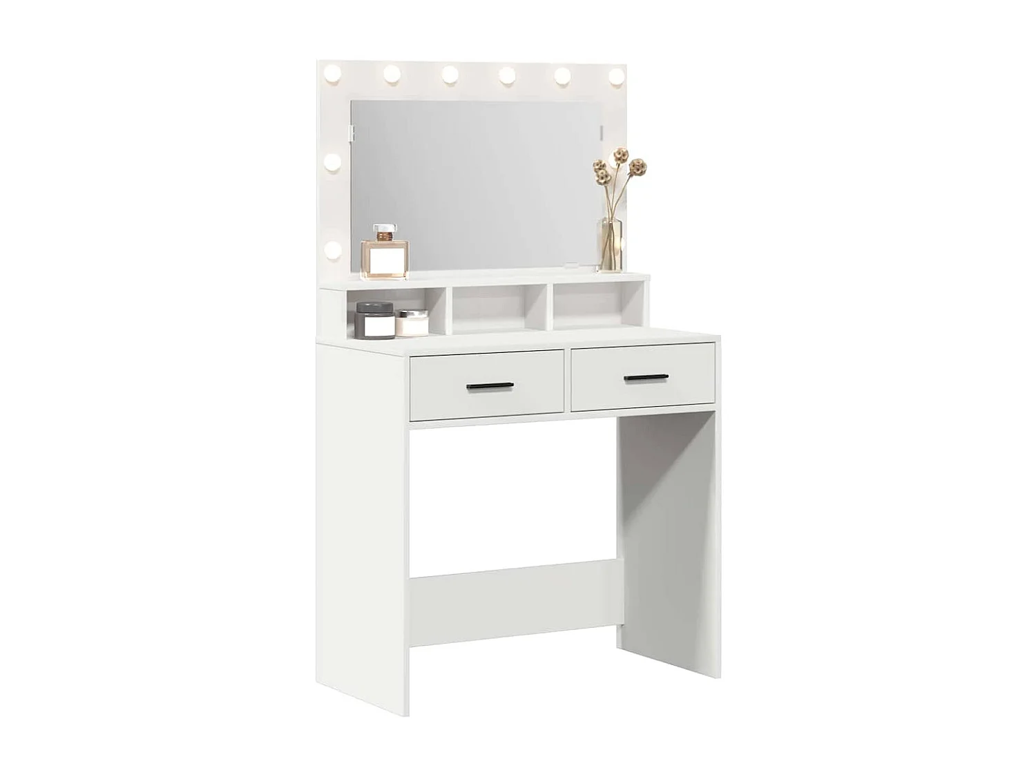 Coiffeuse avec tiroir Blanc 79 x 41 x 135 cm Bois d'ingénierie