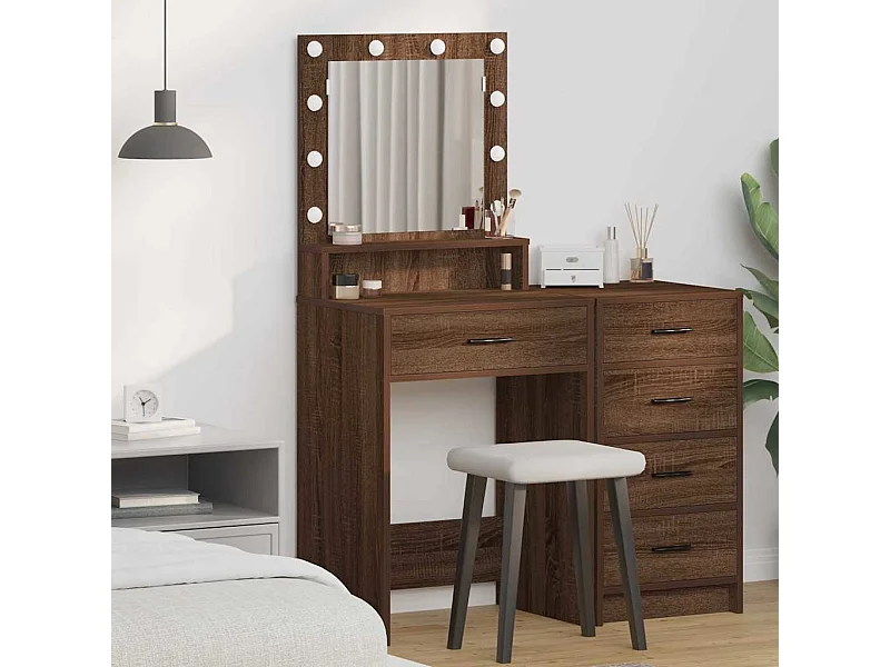 Coiffeuse Chêne marron 50 x 41 x 135 cm Bois d'ingénierie