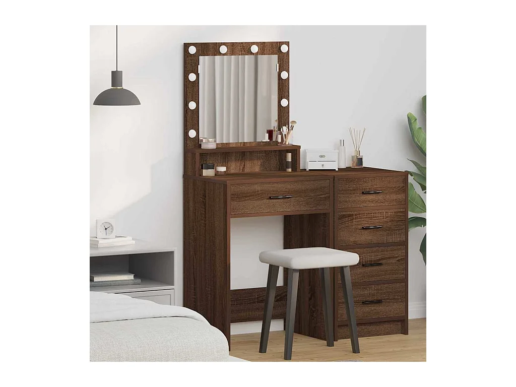 Coiffeuse Chêne marron 50 x 41 x 135 cm Bois d'ingénierie