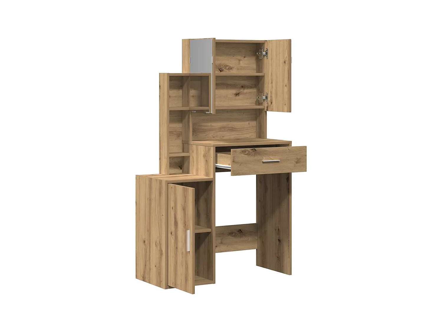 Coiffeuse chêne artisanal 80 x 35 x 132 cm Bois d'ingénierie