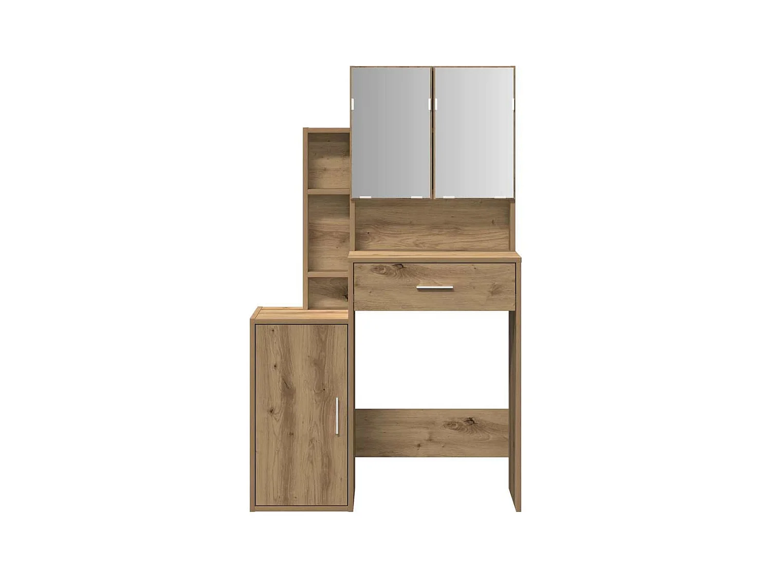 Coiffeuse chêne artisanal 80 x 35 x 132 cm Bois d'ingénierie