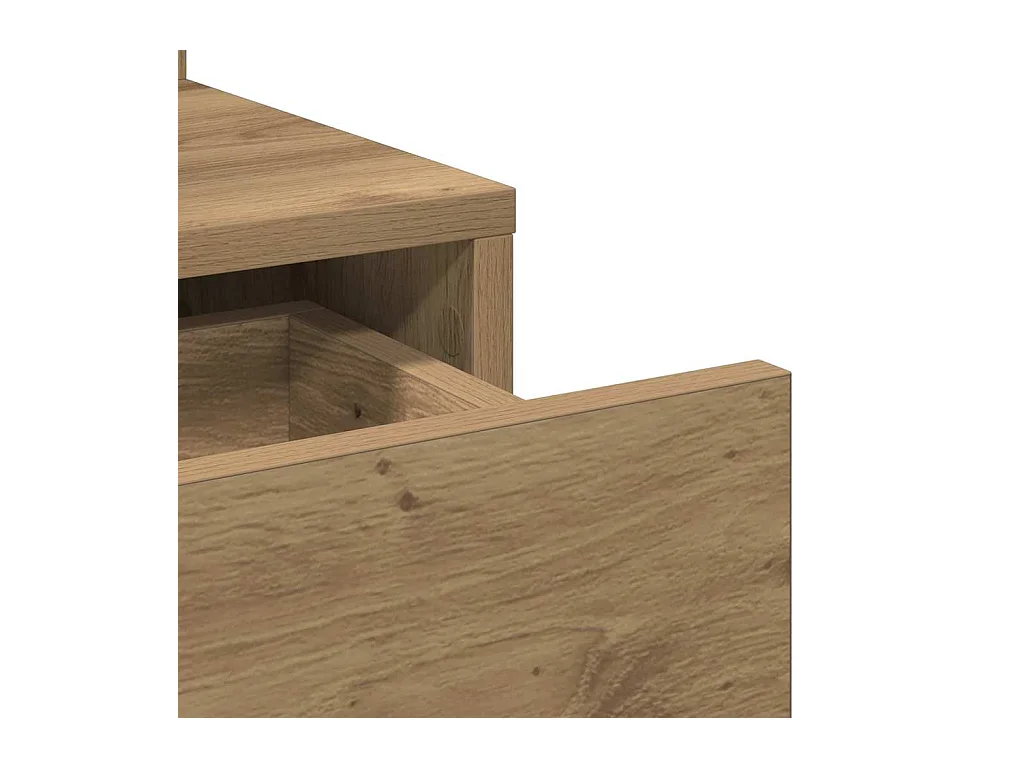 Coiffeuse chêne artisanal 80 x 35 x 132 cm Bois d'ingénierie