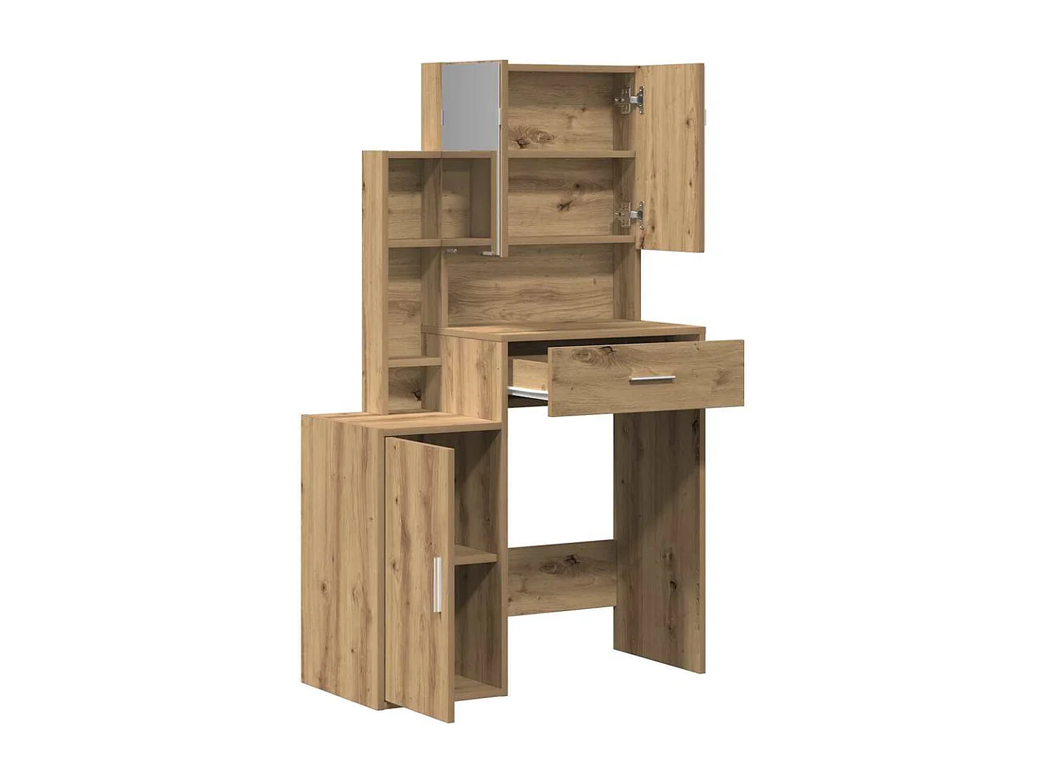 Coiffeuse chêne artisanal 80 x 35 x 132 cm Bois d'ingénierie