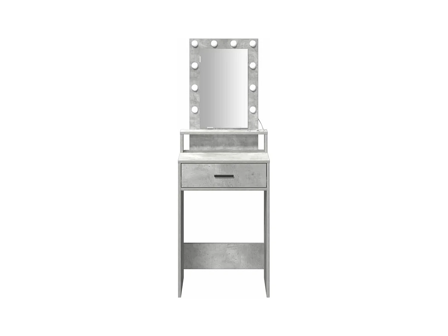 Grijze kaptafel 50 x 41 x 140 cm bewerkt hout