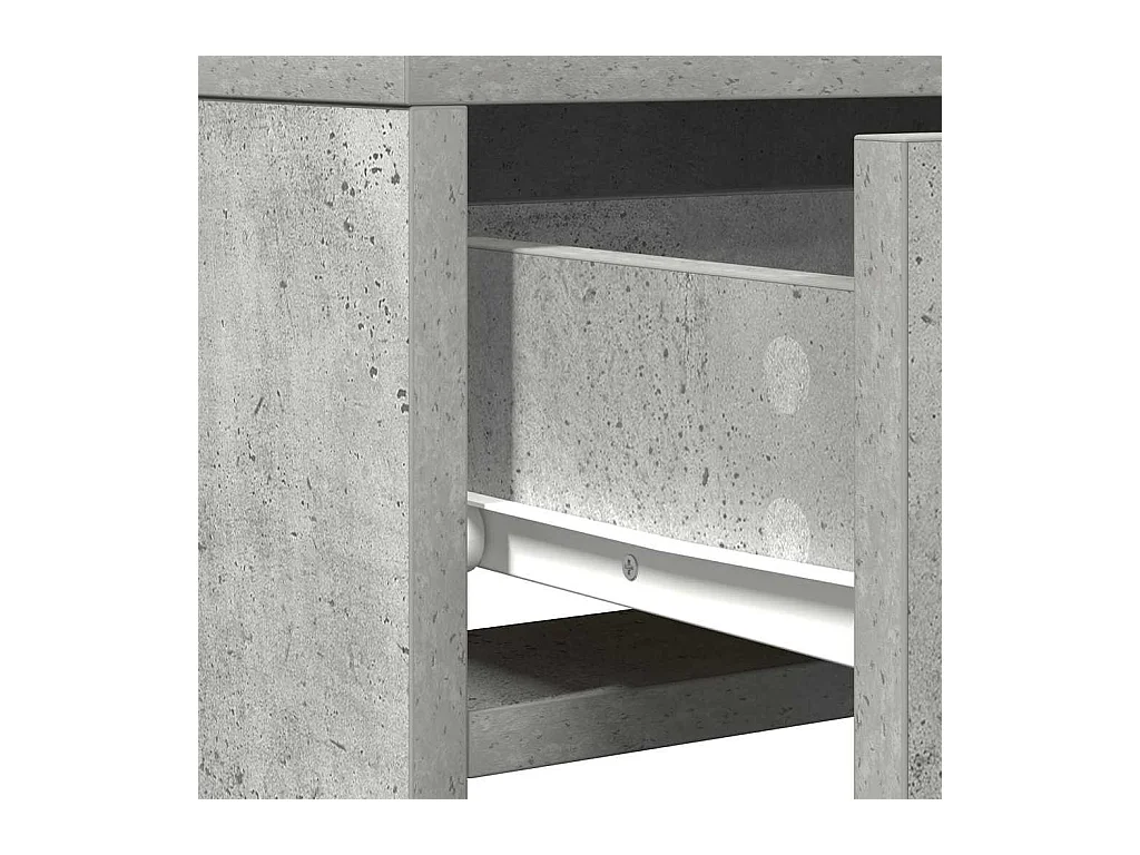 Grijze kaptafel 50 x 41 x 140 cm bewerkt hout