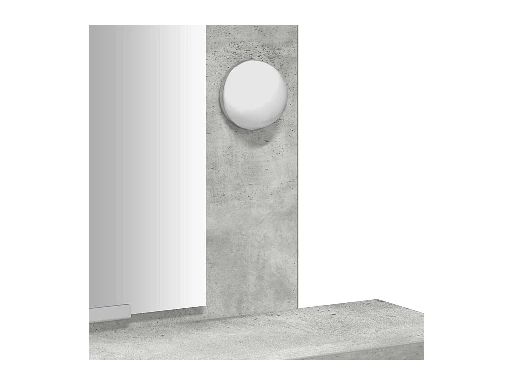 Grijze kaptafel 50 x 41 x 140 cm bewerkt hout