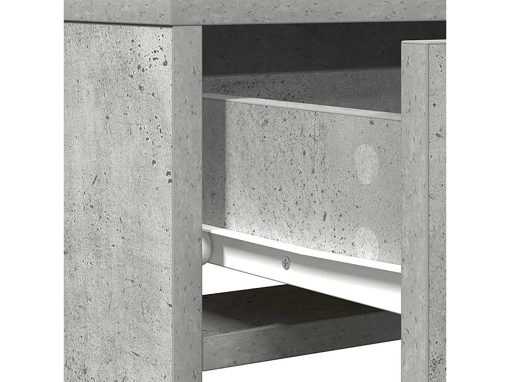 Grijze kaptafel 50 x 41 x 140 cm bewerkt hout