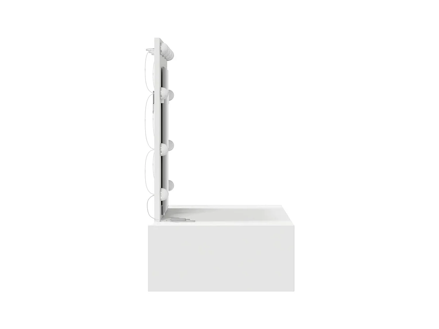 Witte kaptafel 60 x 40 x 70 cm van bewerkt hout