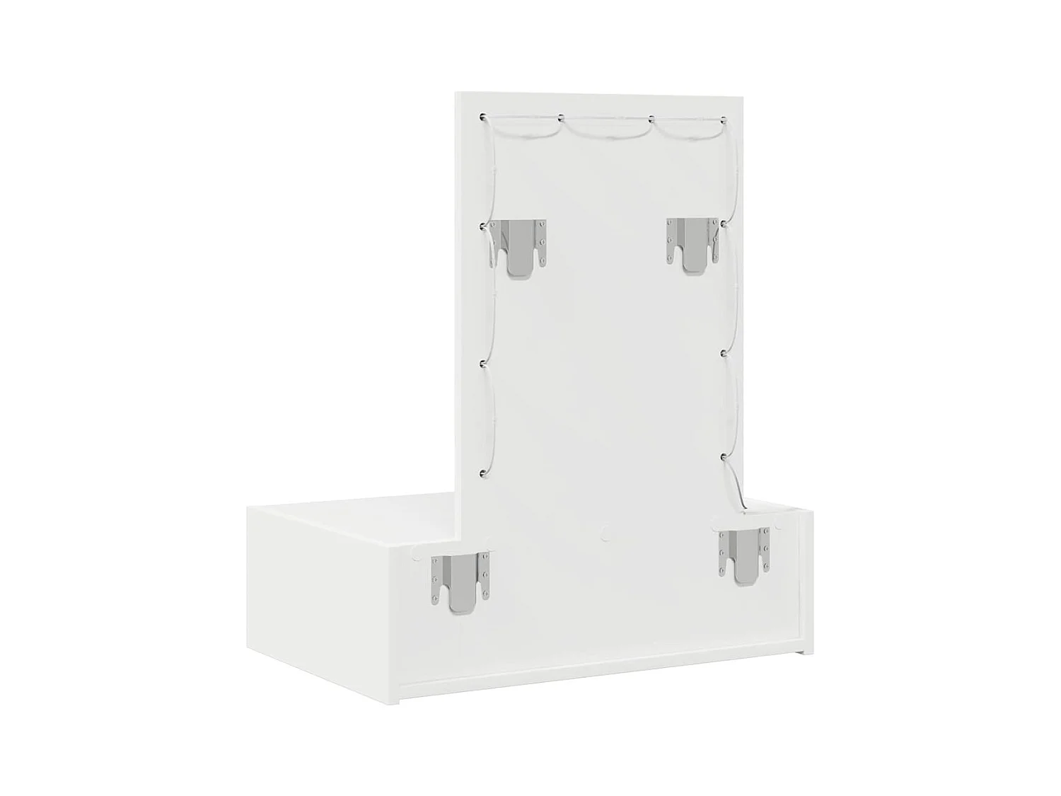 Witte kaptafel 60 x 40 x 70 cm van bewerkt hout