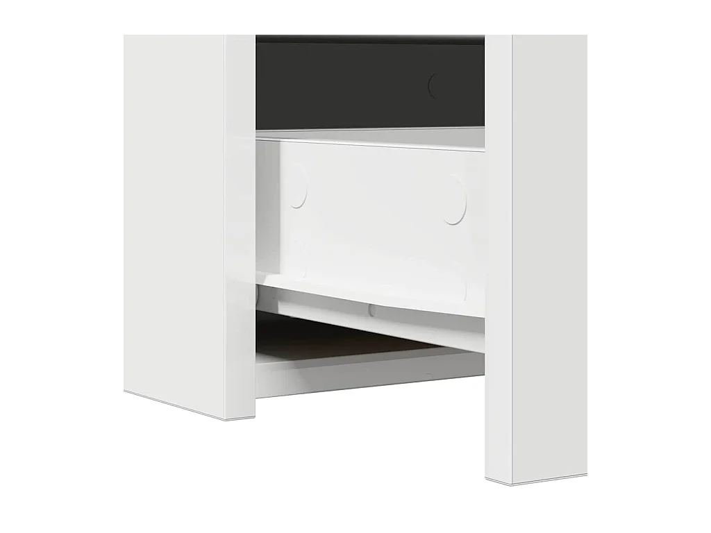 Witte kaptafel 60 x 40 x 70 cm van bewerkt hout