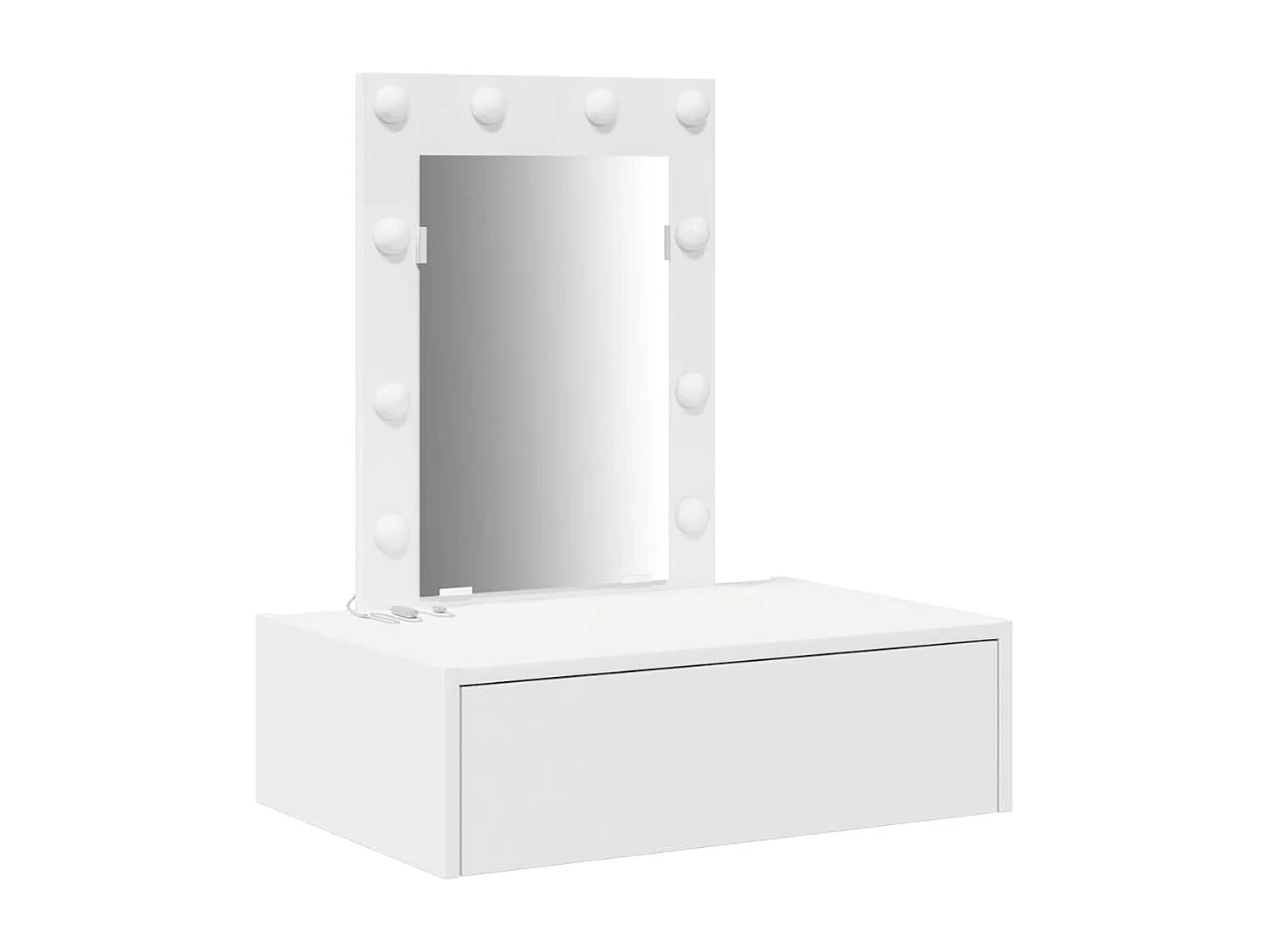 Table de Toilette Blanc 60 x 40 x 70 cm Bois d'ingénierie