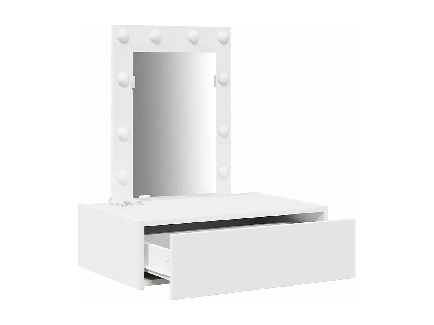 Table de Toilette Blanc 60 x 40 x 70 cm Bois d'ingénierie