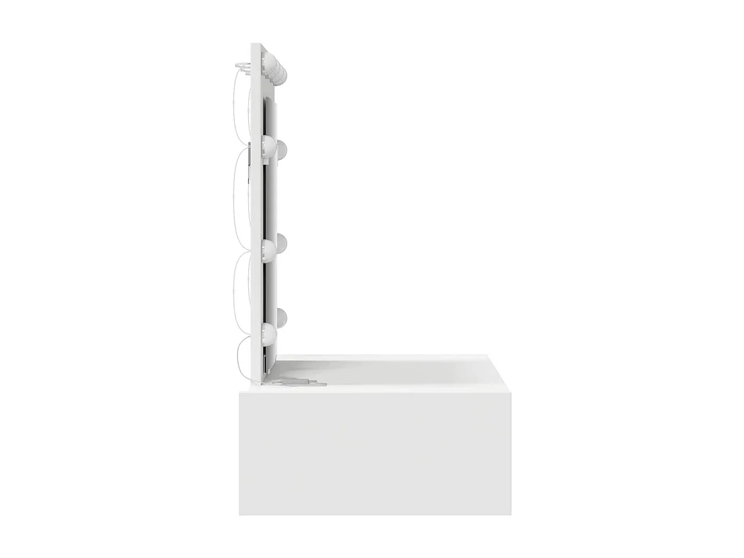 Table de Toilette Blanc 60 x 40 x 70 cm Bois d'ingénierie