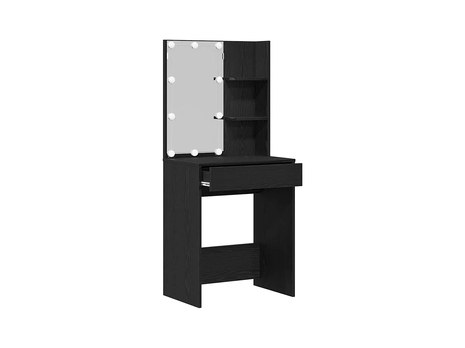 Table de Toilette Chêne noir 60 x 40 x 140 cm Bois d'ingénierie