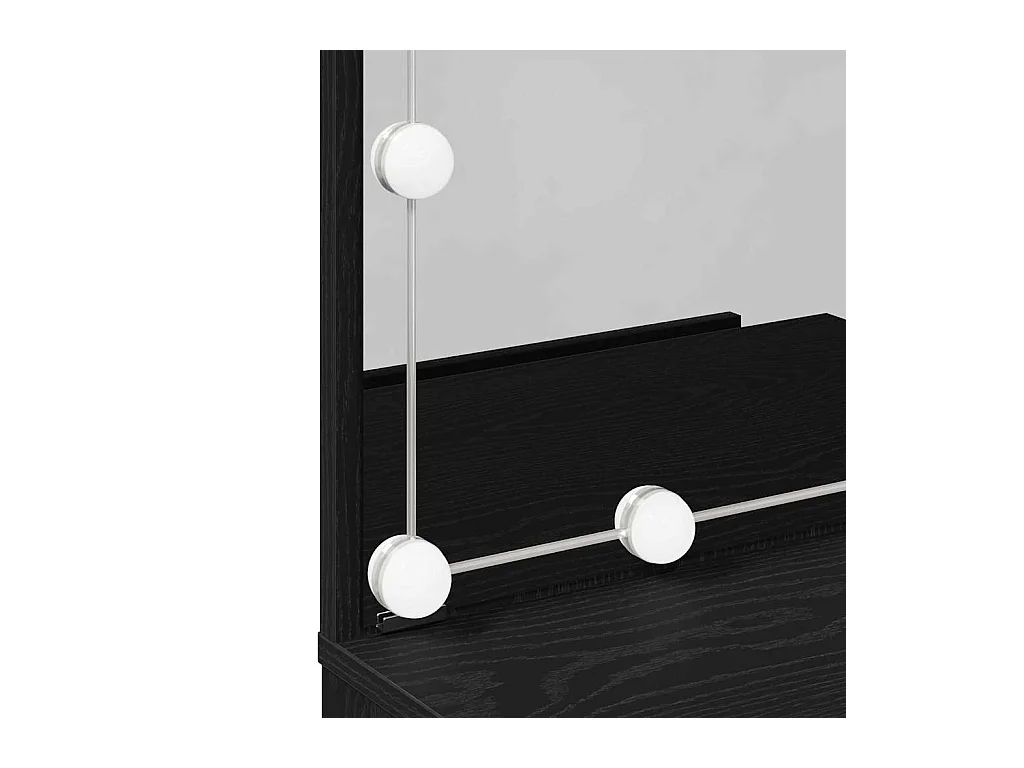 Table de Toilette Chêne noir 60 x 40 x 140 cm Bois d'ingénierie