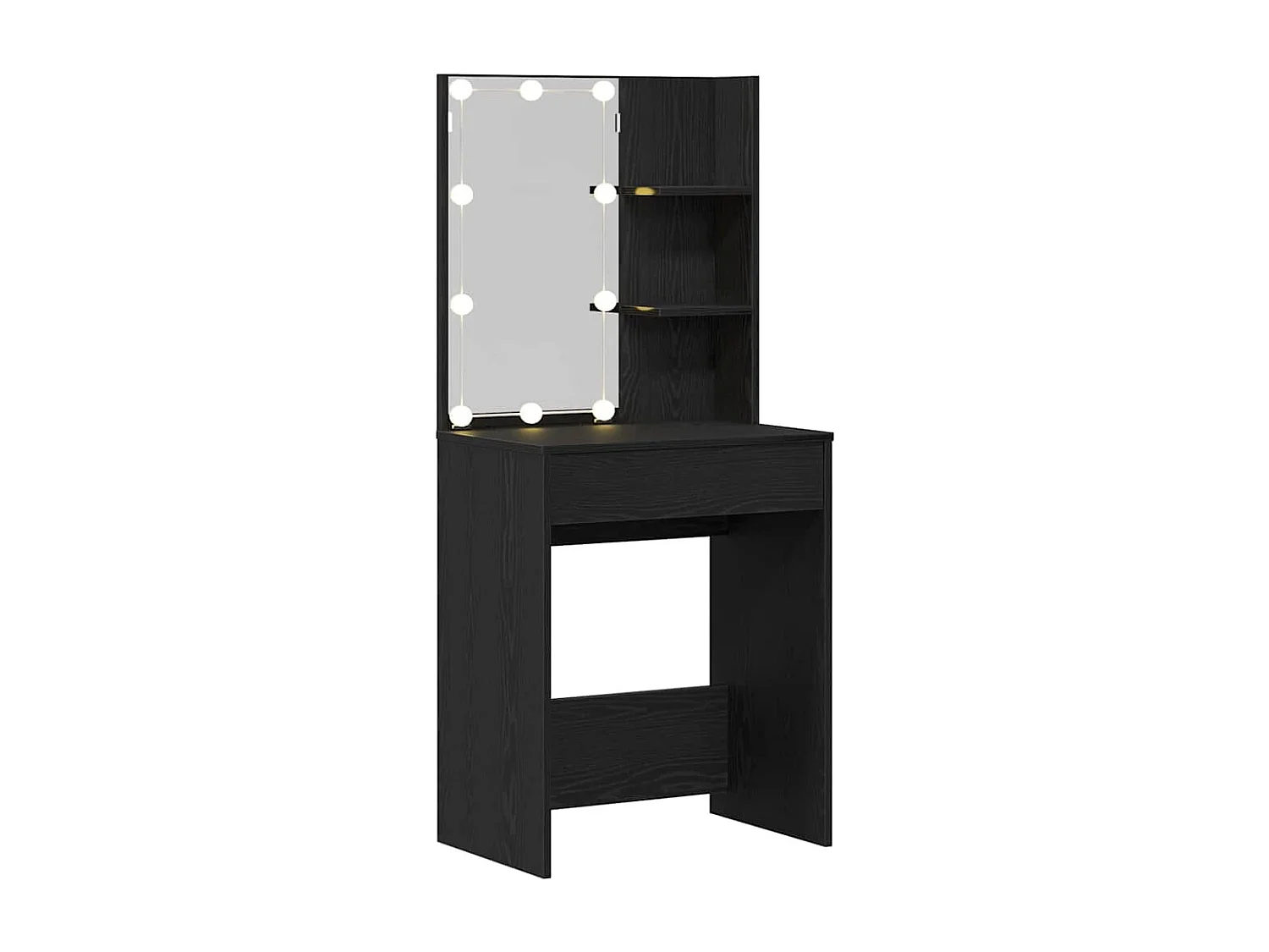 Table de Toilette Chêne noir 60 x 40 x 140 cm Bois d'ingénierie