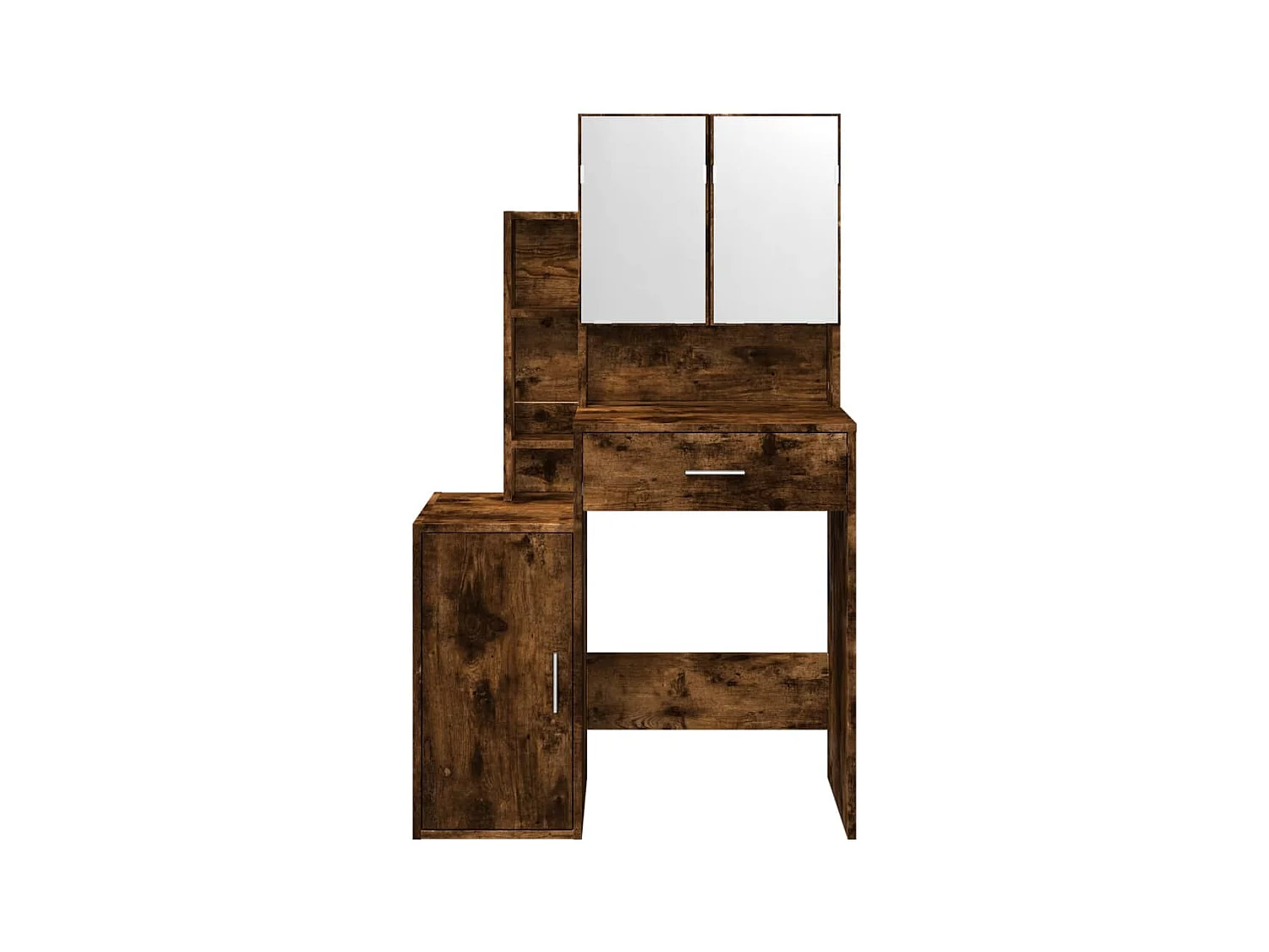 Kaptafel met gerookte eikenhouten kast 80x35x132 cm