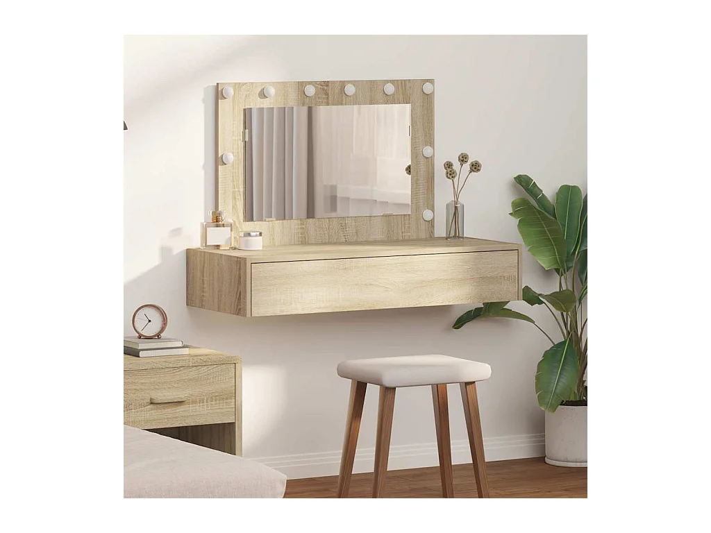 Table de Toilette Marron 100 x 40 x 70 cm Bois d'ingénierie