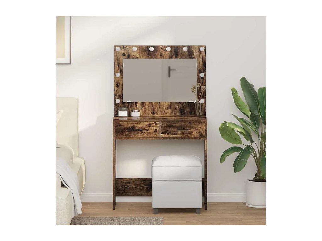 Kaptafel Gerookt eiken 78,5 x 41 x 135 cm Technisch hout