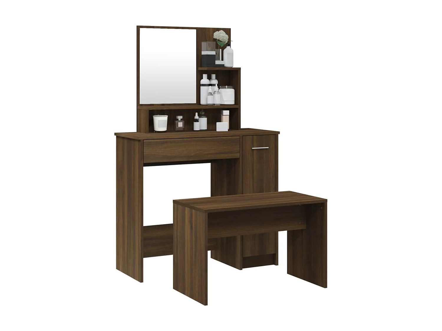 Set da toeletta Rovere marrone 86,5x35x136 cm