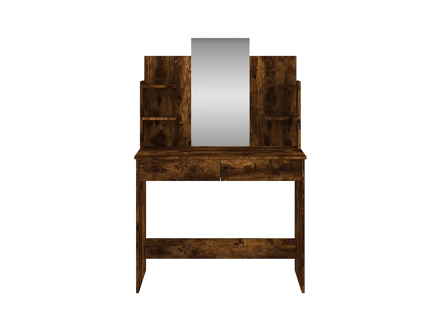 Tocador con espejo de roble ahumado 96x39x142 cm