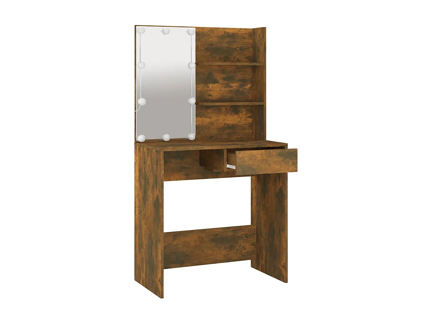 Toletta con LED Rovere fumé 74,5x40x141 cm