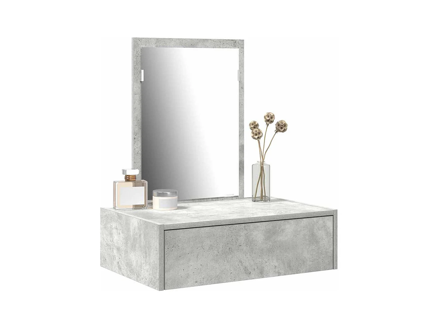 Table de Toilette Gris 60 x 40 x 70 cm Bois d'ingénierie