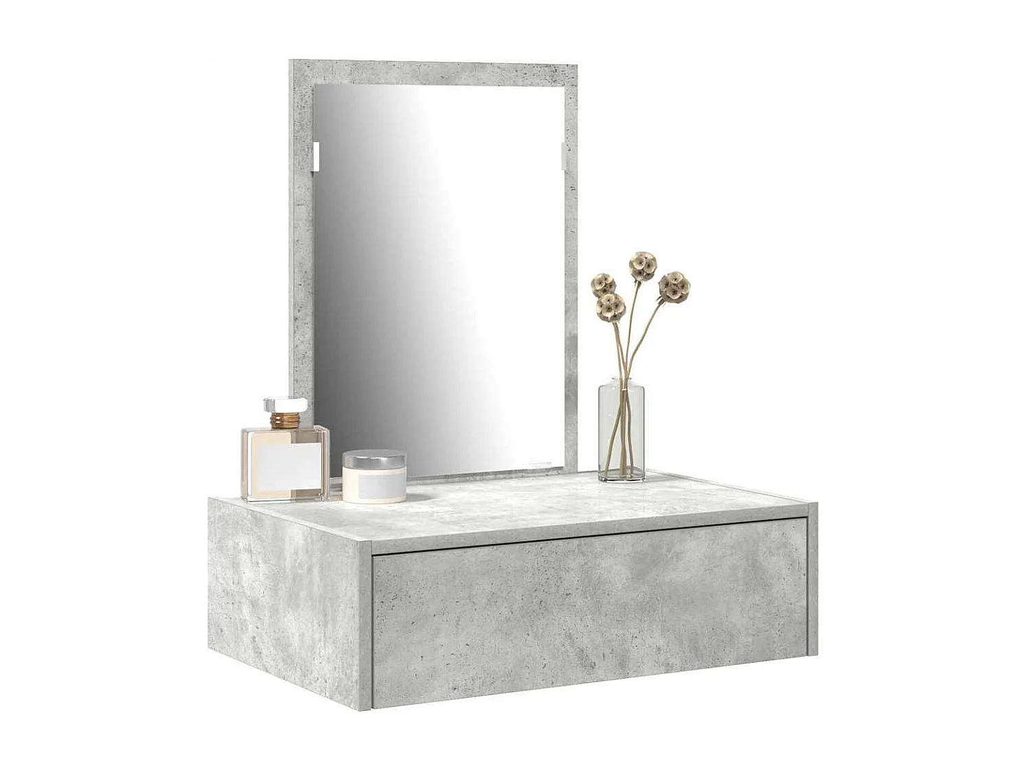 Table de Toilette Gris 60 x 40 x 70 cm Bois d'ingénierie