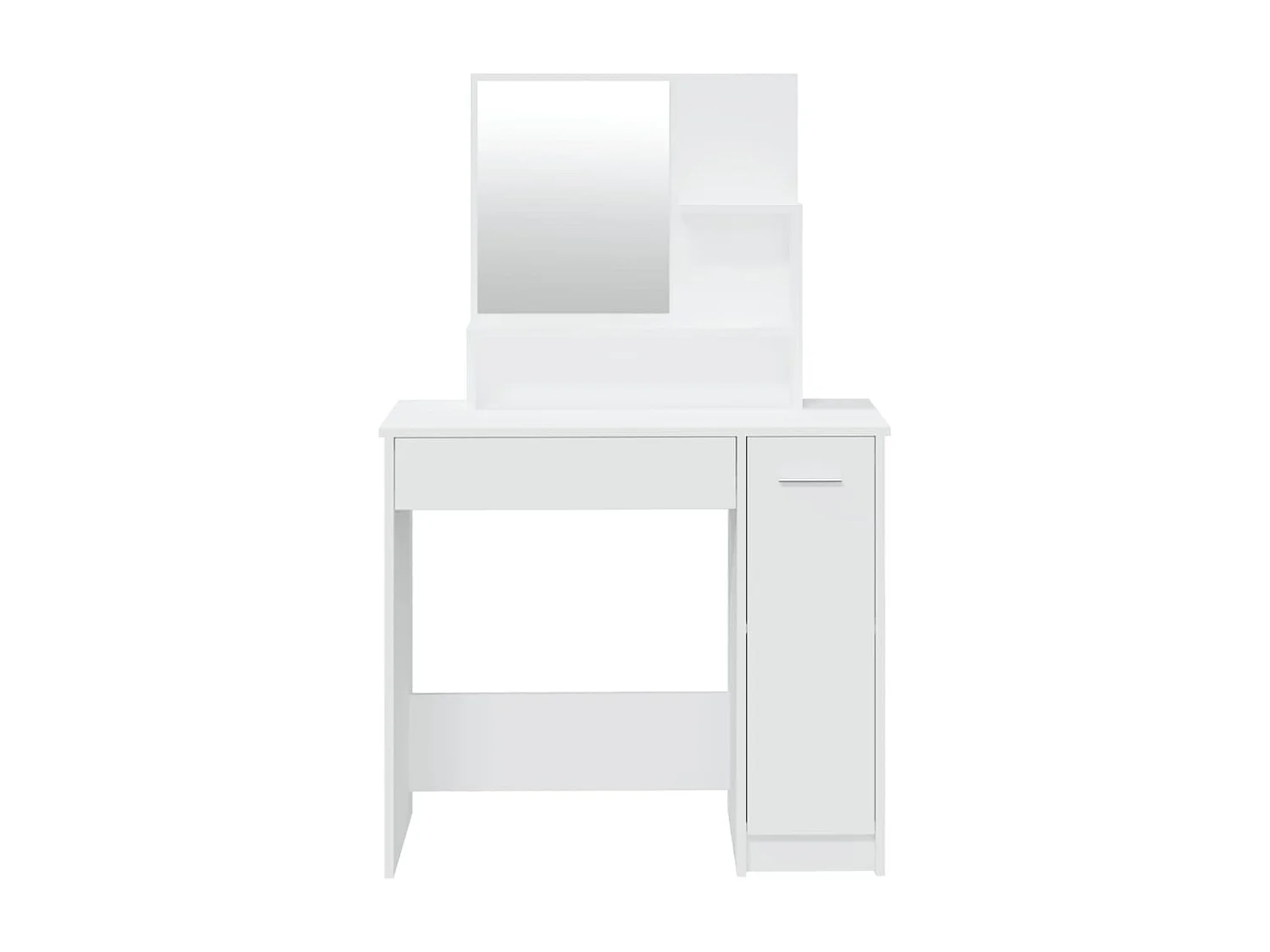 Tocador con espejo blanco 86,5x35x136 cm