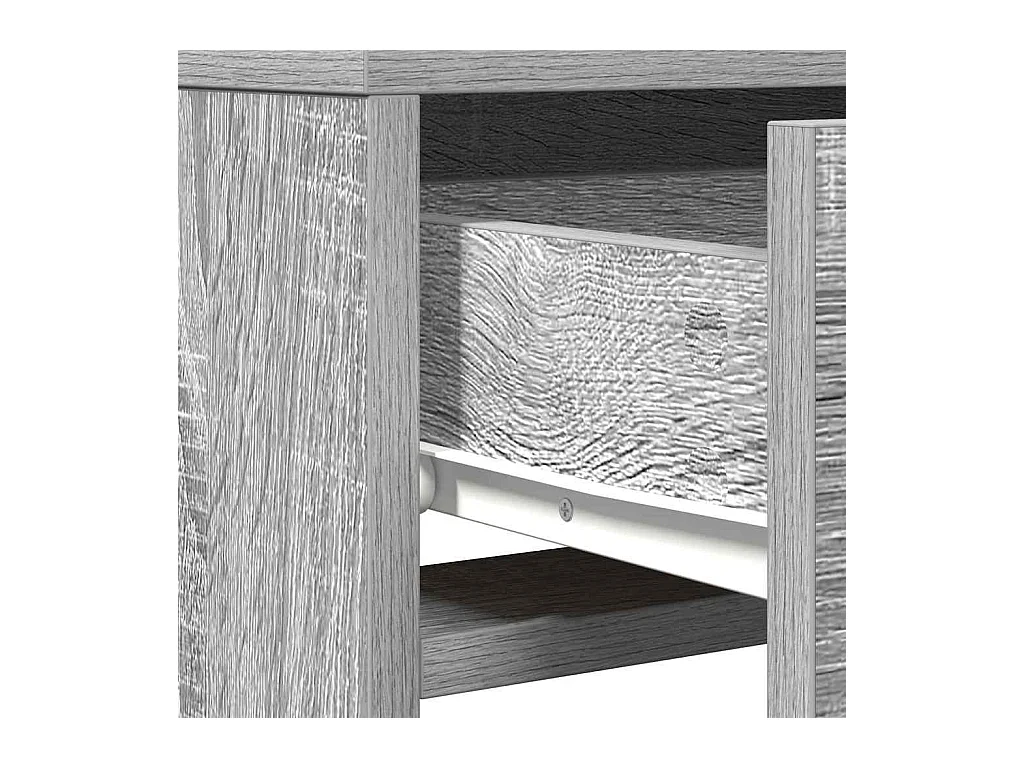 Grijze kaptafel 50 x 41 x 140 cm bewerkt hout