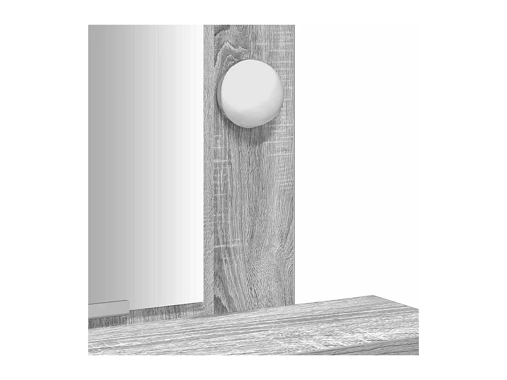 Grijze kaptafel 50 x 41 x 140 cm bewerkt hout