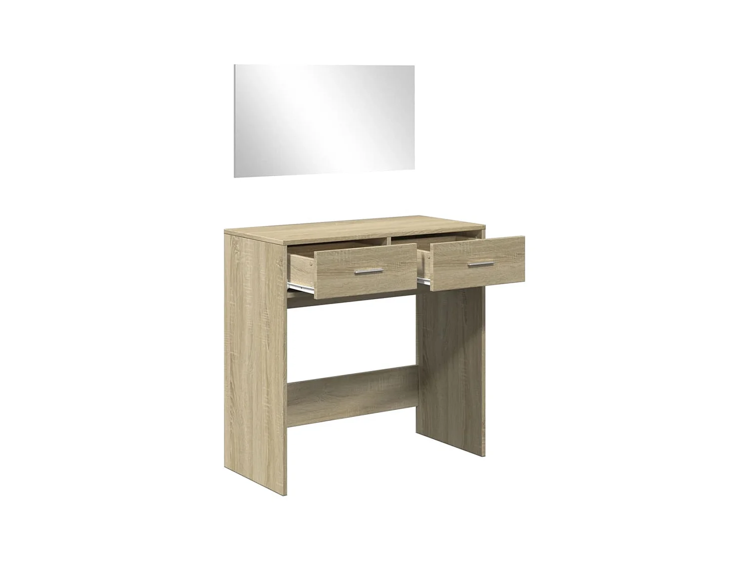 Tocador con espejo roble Sonoma 80x39x80 cm