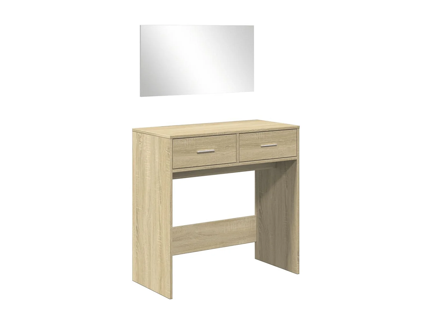 Toletta con specchio Rovere Sonoma 80x39x80 cm