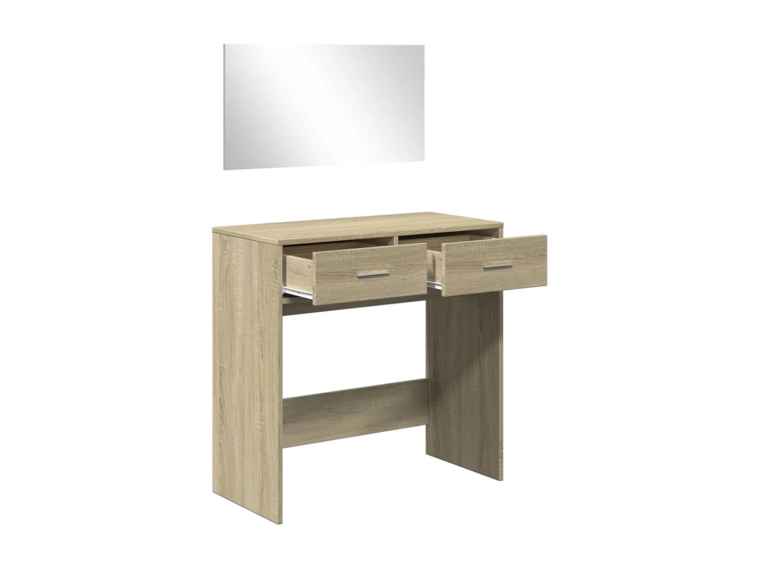 Toletta con specchio Rovere Sonoma 80x39x80 cm