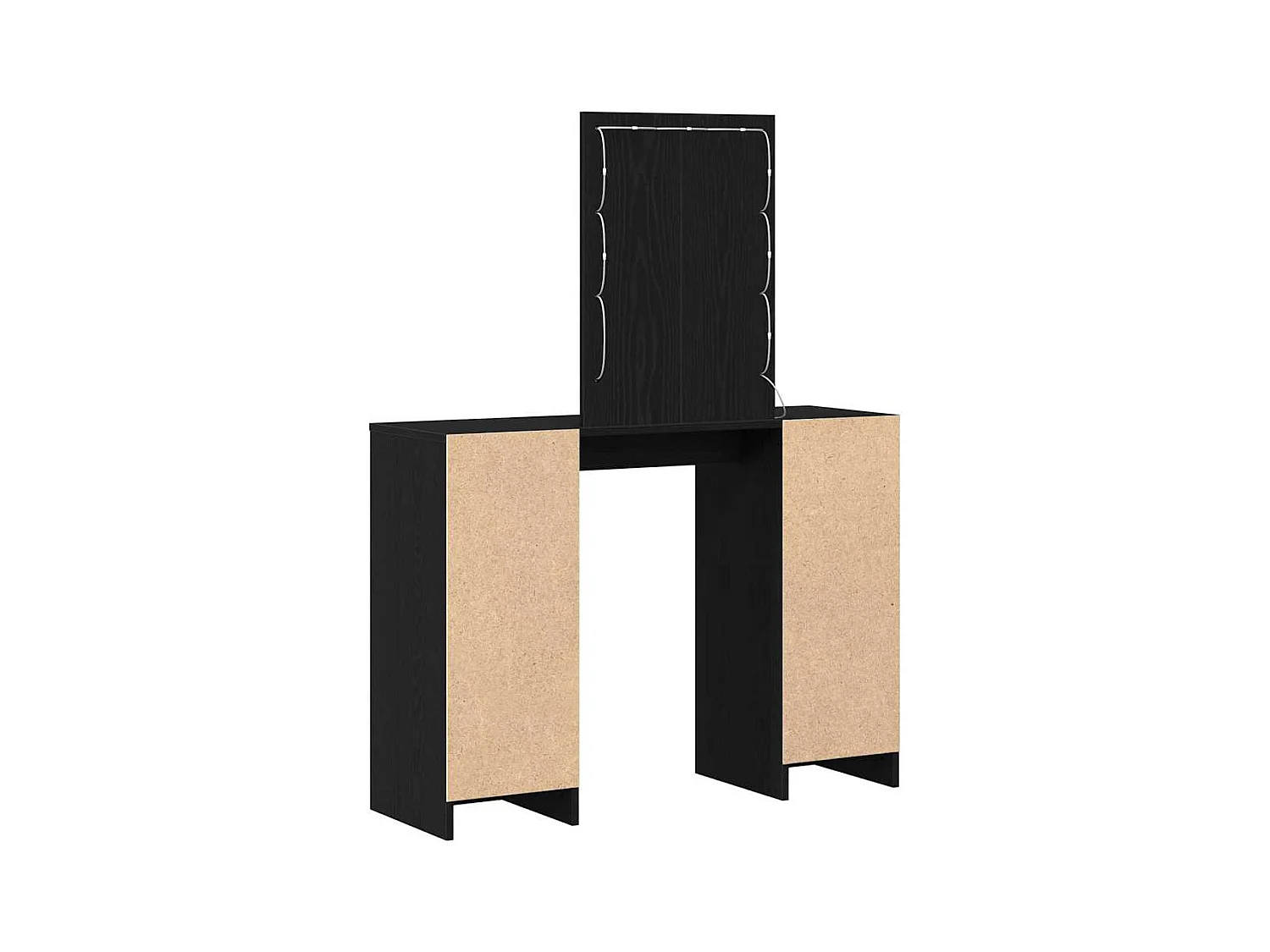 Table de Toilette Noir 102 x 33 x 135 cm Bois d'ingénierie