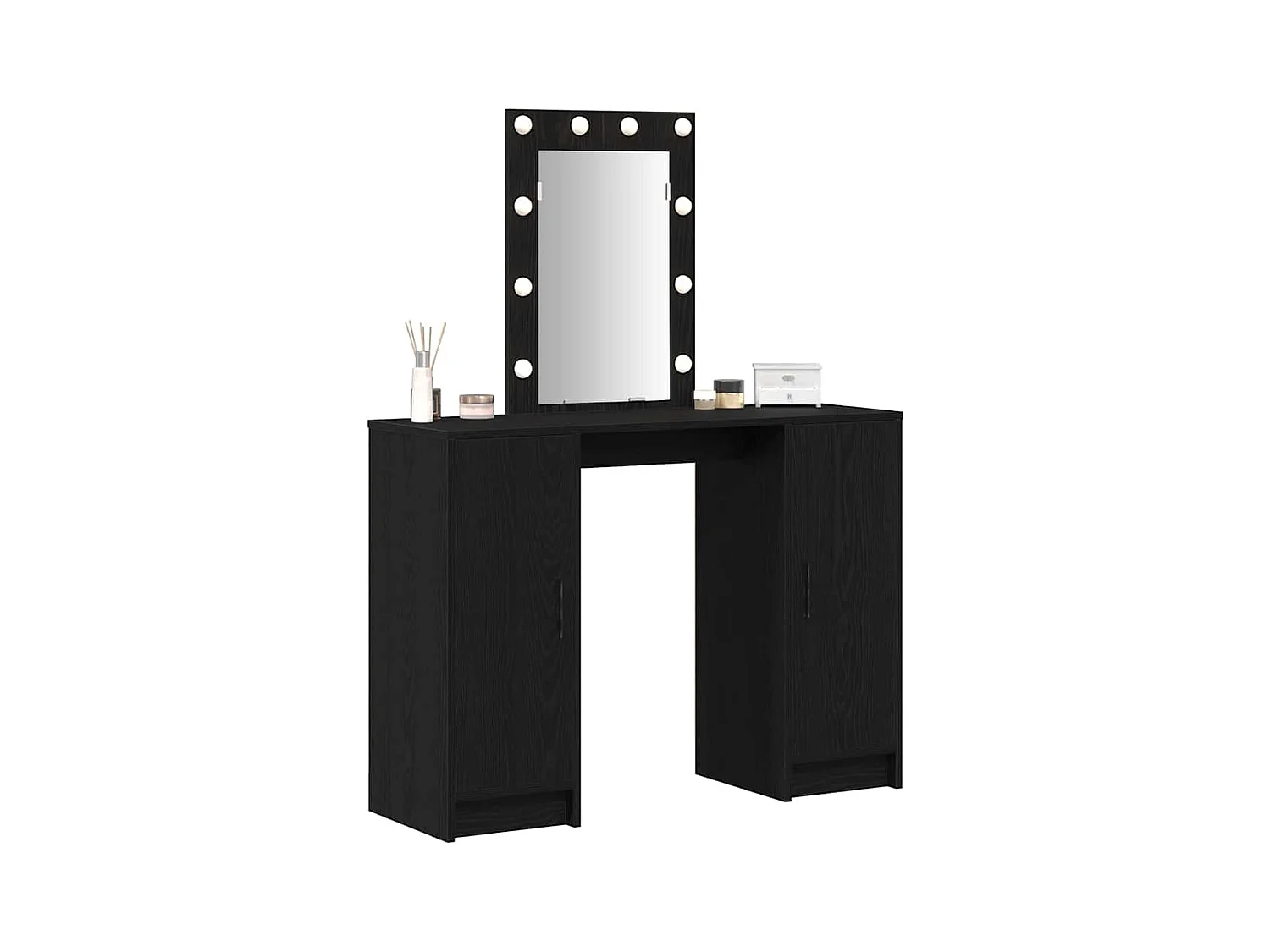 Table de Toilette Noir 102 x 33 x 135 cm Bois d'ingénierie